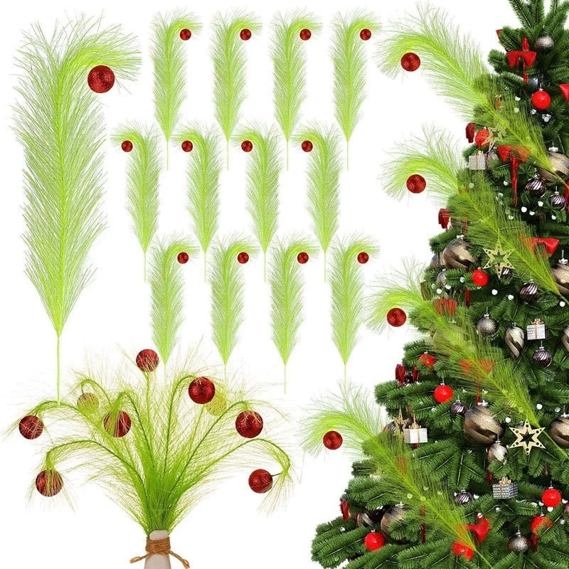 Pampas Grass Decor - Décoration de Noël : branche verte