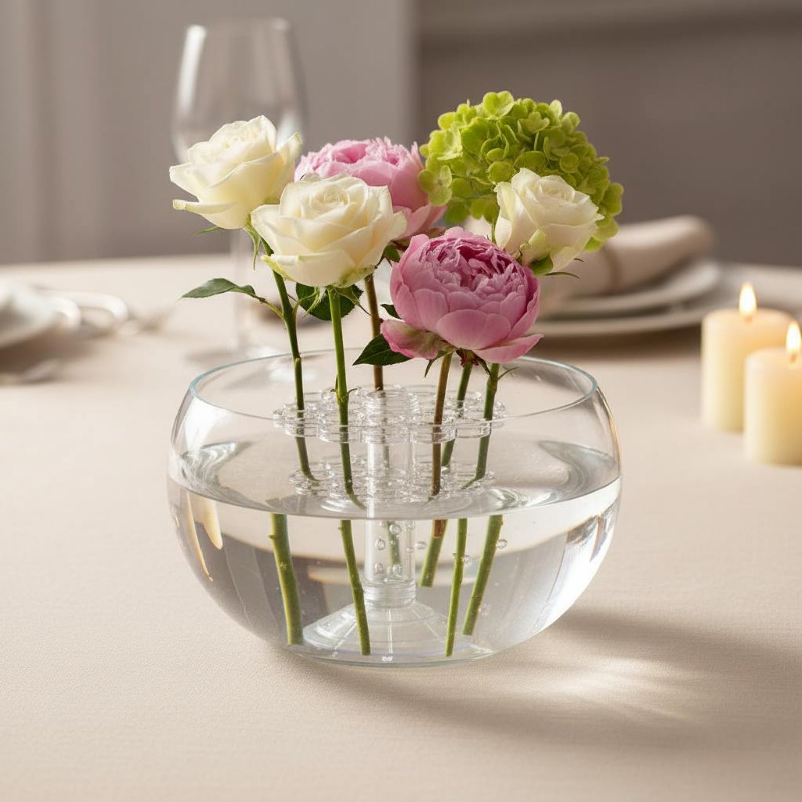 Home Decor Vase With Flowers - Support de tige de fleur en