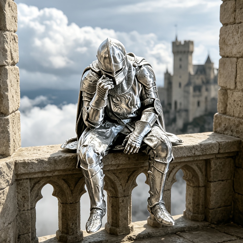 Home Decor Medieval - Figurine de Chevalier Médiéval Vintage, Statue