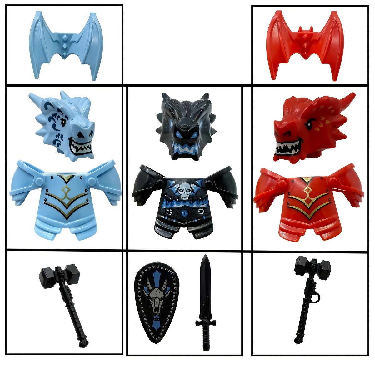 Home Decor Medieval - Ensemble complet de chevalier du dragon