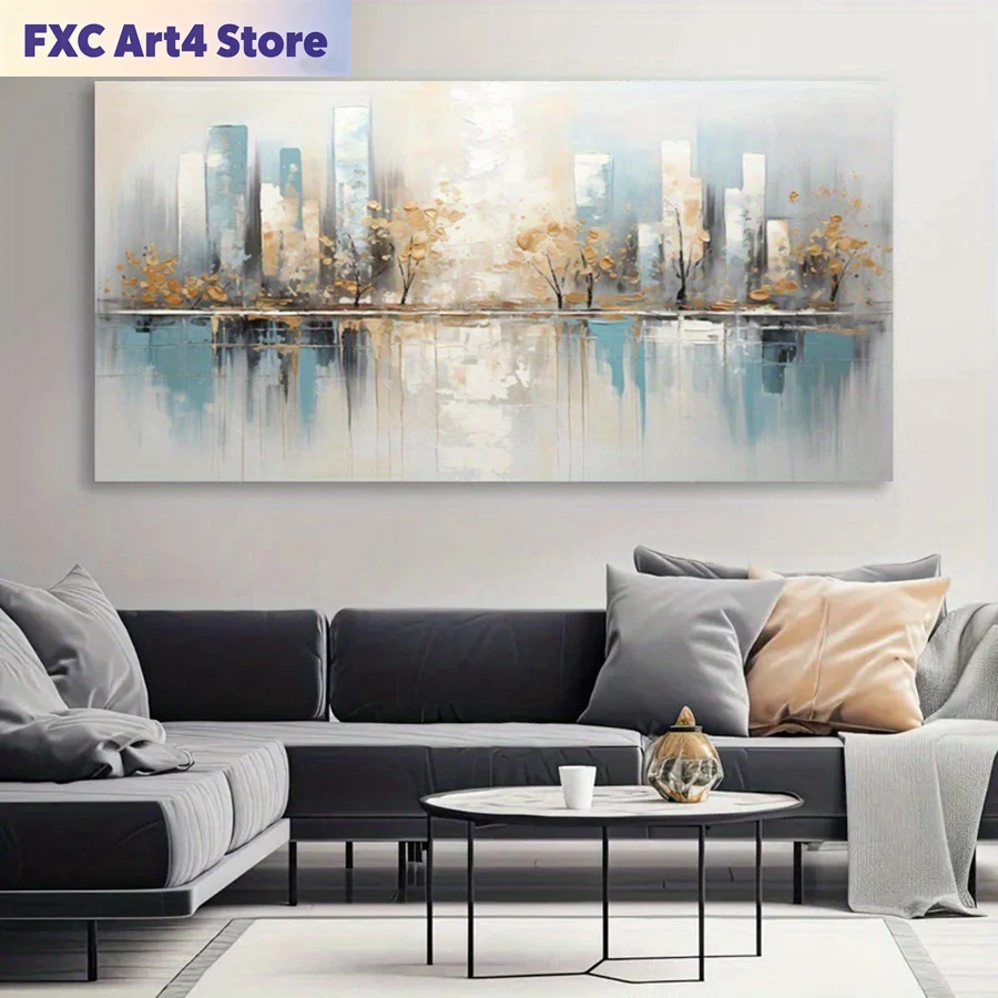 Home Decor Minimal - Toile abstraite moderne sans cadre -
