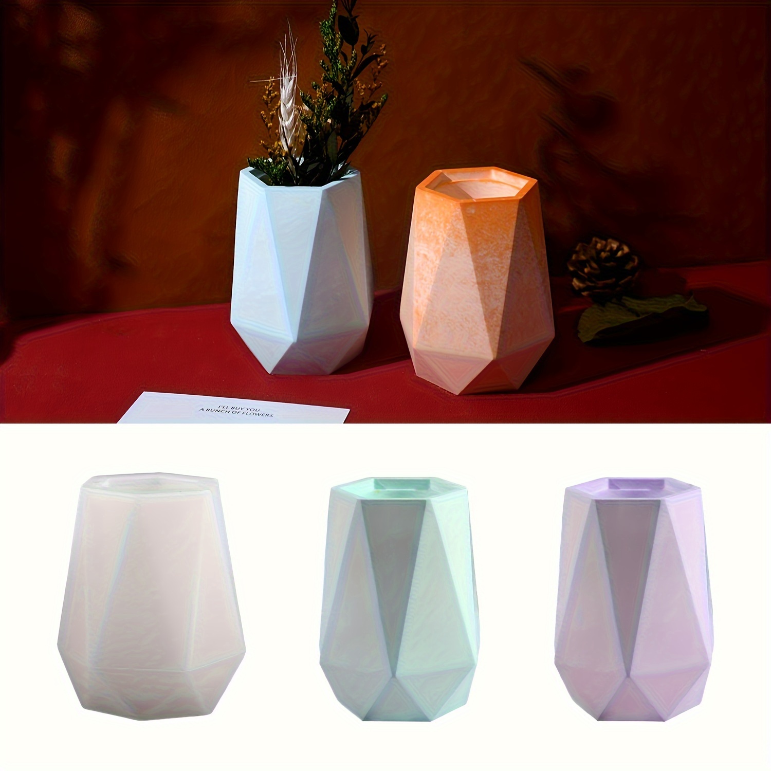 Home Decor Vase With Flowers - Moule en silicone Diy6 pour vase