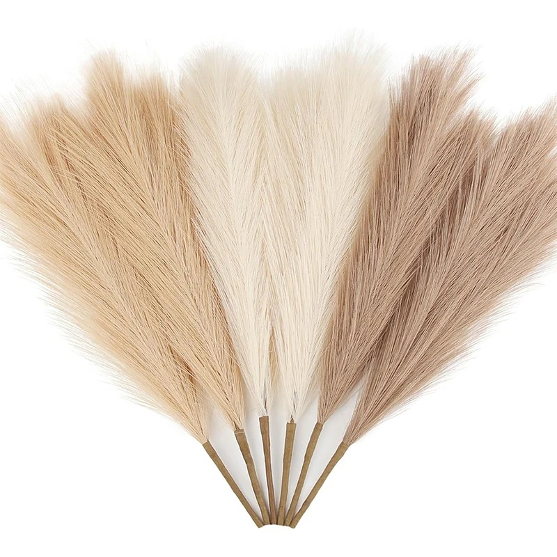 Pampas Grass Decor - 5/10 pièces de 55 cm d'herbe