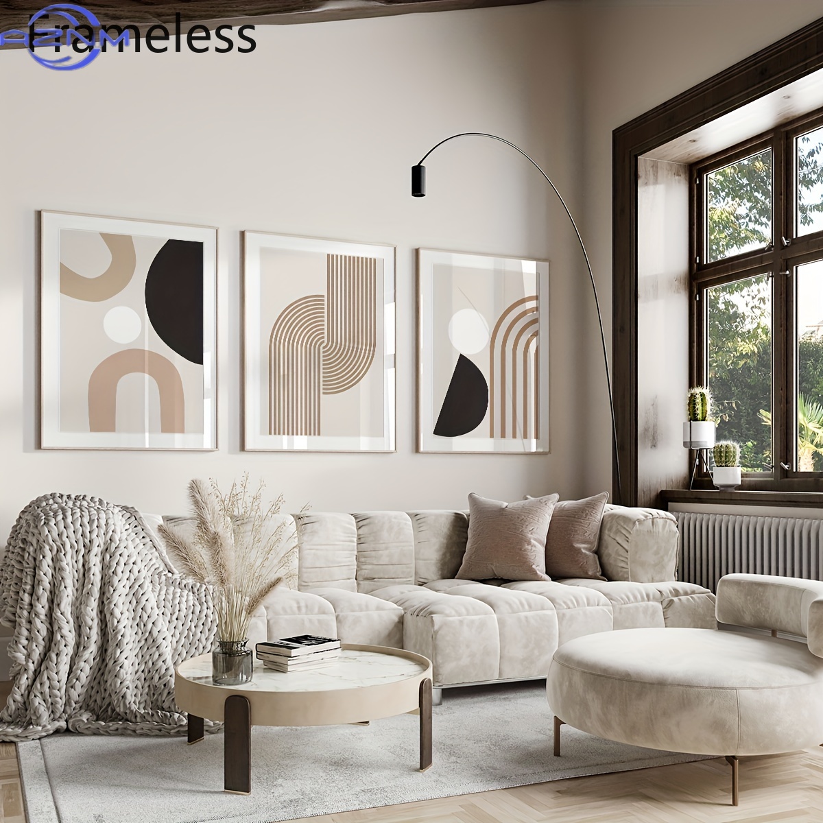 Home Decor Minimal - Lot de 3 tableaux modernes minimalistes