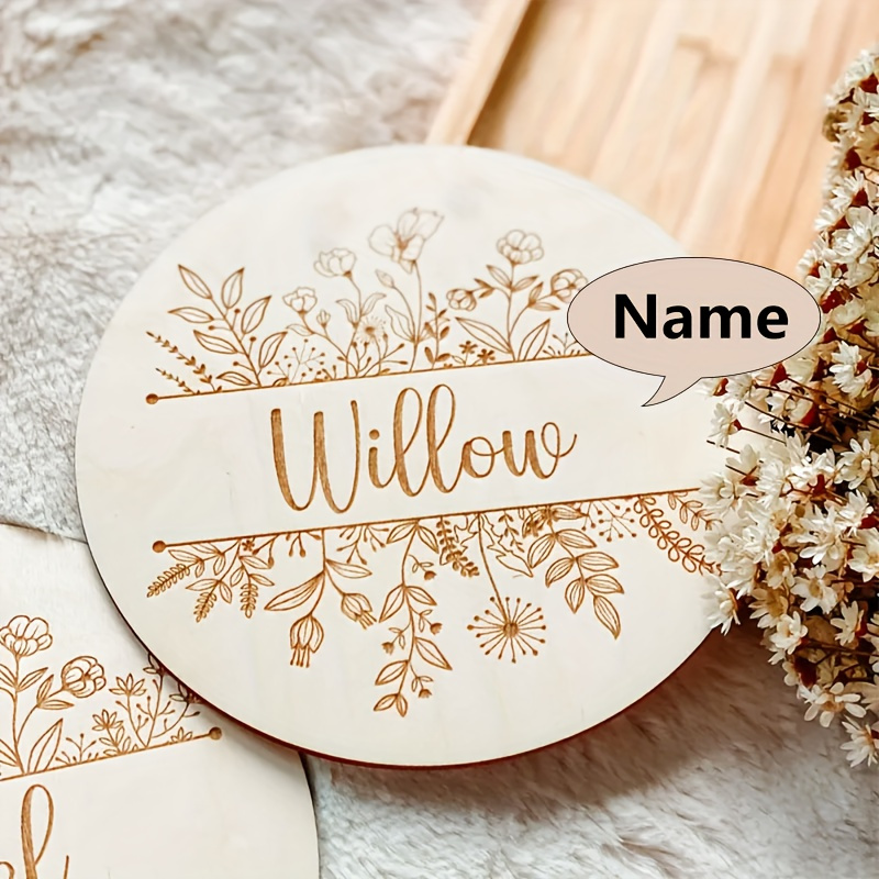 Plaque de nom gravée florale p - Home Decor For Wedding avis et prix