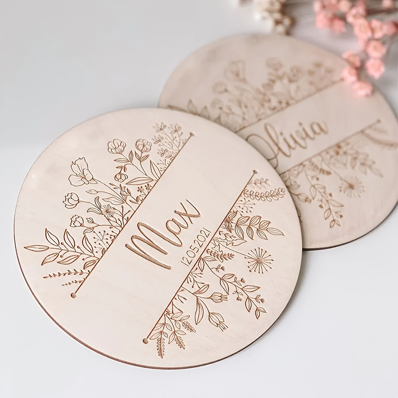 Plaque de nom gravée florale p - Home Decor For Wedding avis et prix