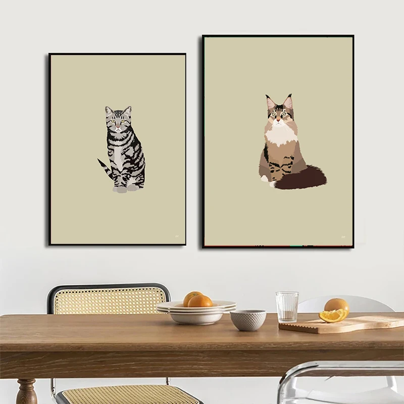 Affiches imprimées de chats si - Home Decor Minimal avis et prix