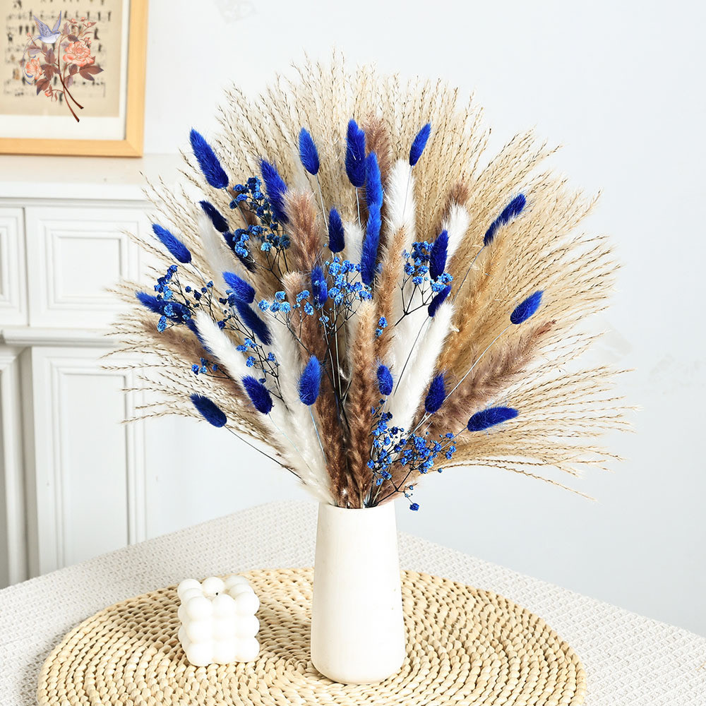 Queue de lapin moelleuse bleue - Pampas Grass Decor avis et prix