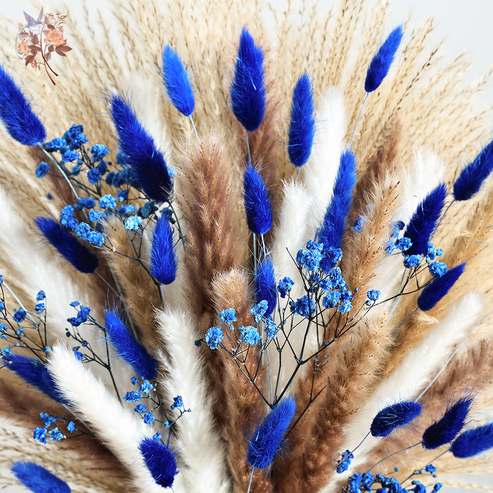 Queue de lapin moelleuse bleue - Pampas Grass Decor avis et prix