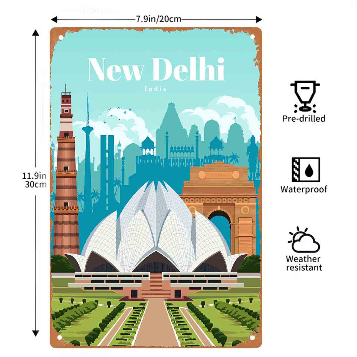 Panneau mural en métal 2D plat - Home Decor Delhi avis et prix
