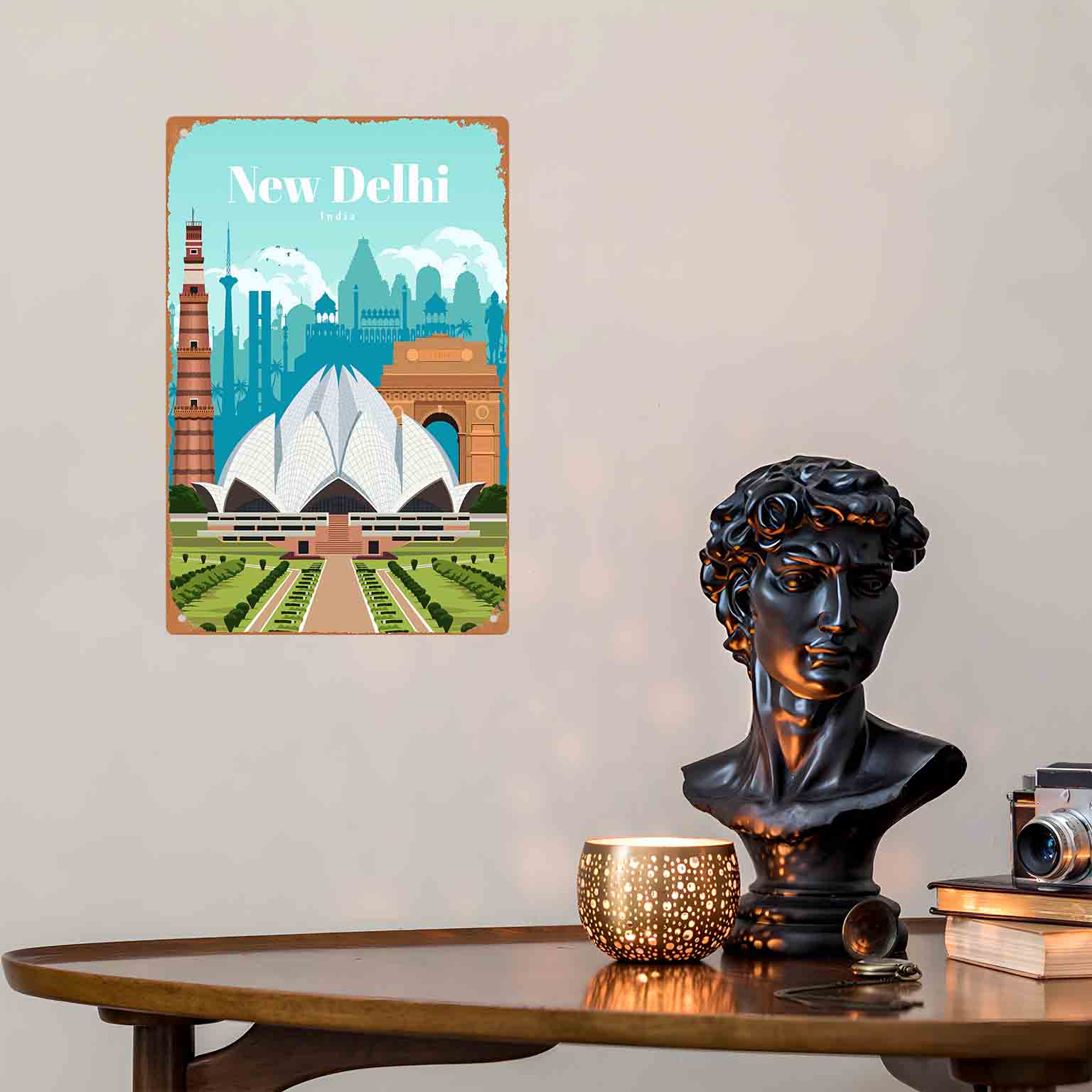 Panneau mural en métal 2D plat - Home Decor Delhi avis et prix