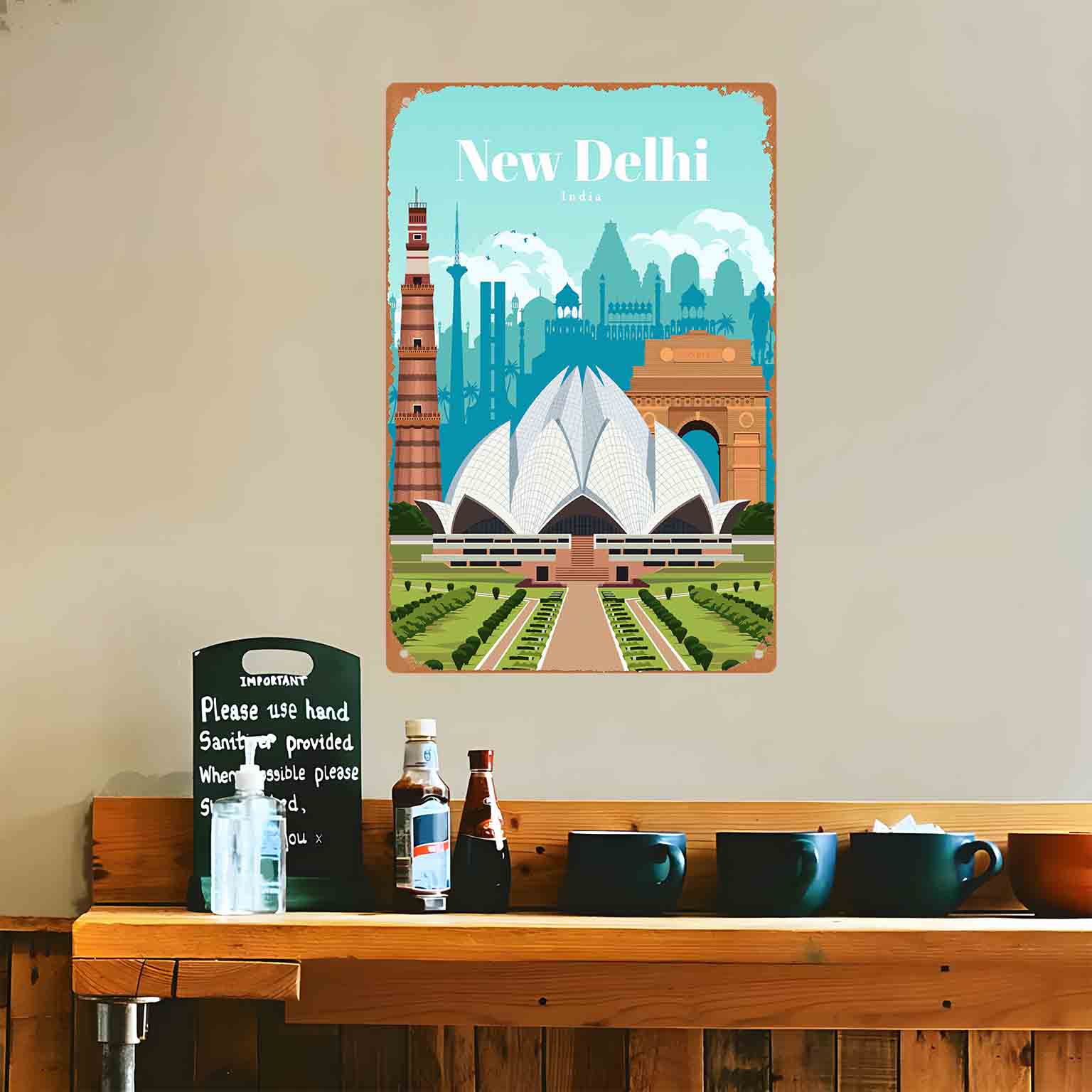 Panneau mural en métal 2D plat - Home Decor Delhi avis et prix