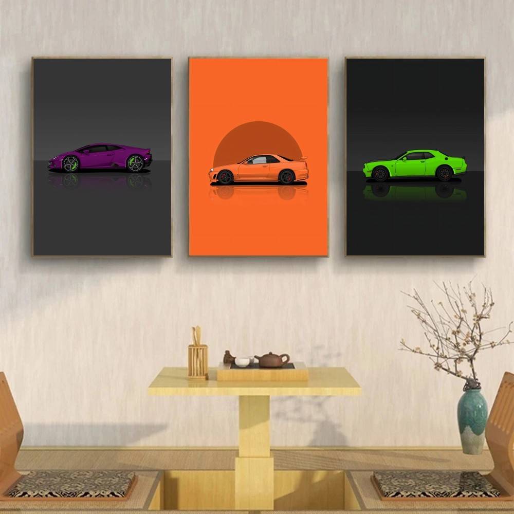 Affiche en papier de voiture S - Home Decor Vector avis et prix