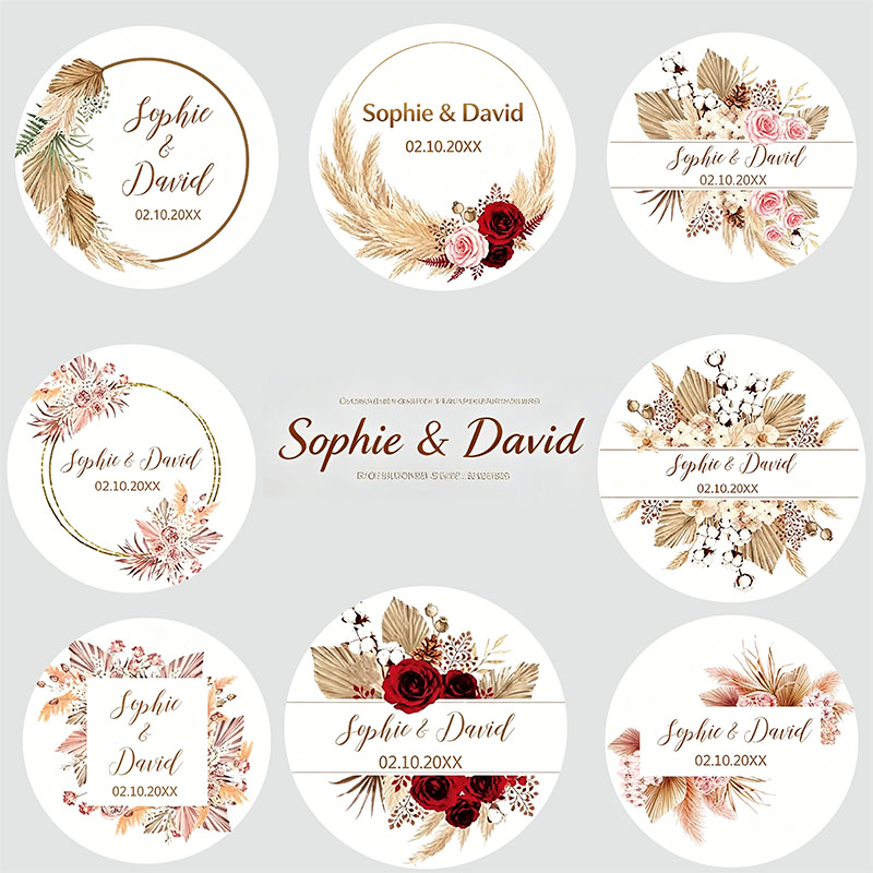 Autocollants de mariage person - Pampas Grass Decor avis et prix