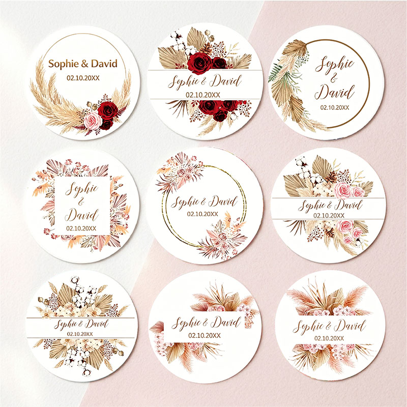 Autocollants de mariage person - Pampas Grass Decor avis et prix