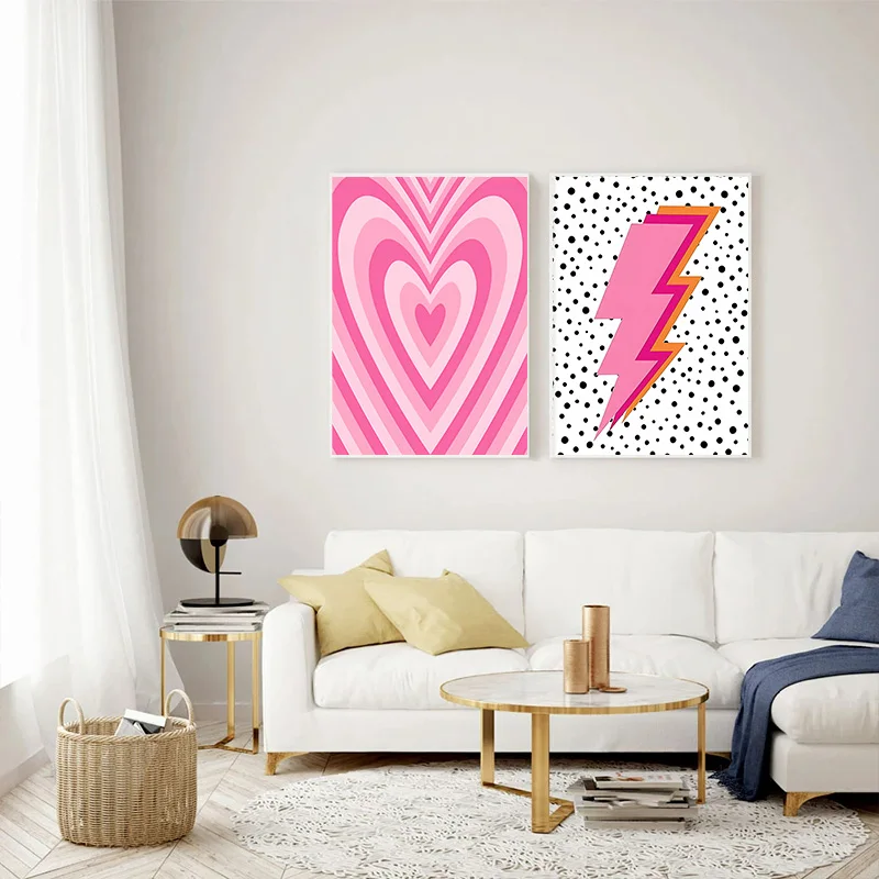Toile d'art mural abstrait ros - Home Decor Minimal avis et prix