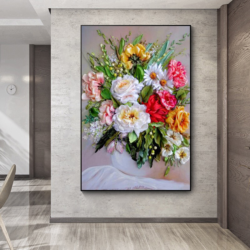 Peinture sur toile, affiche im - Home Decor Vase With Flowers avis et prix