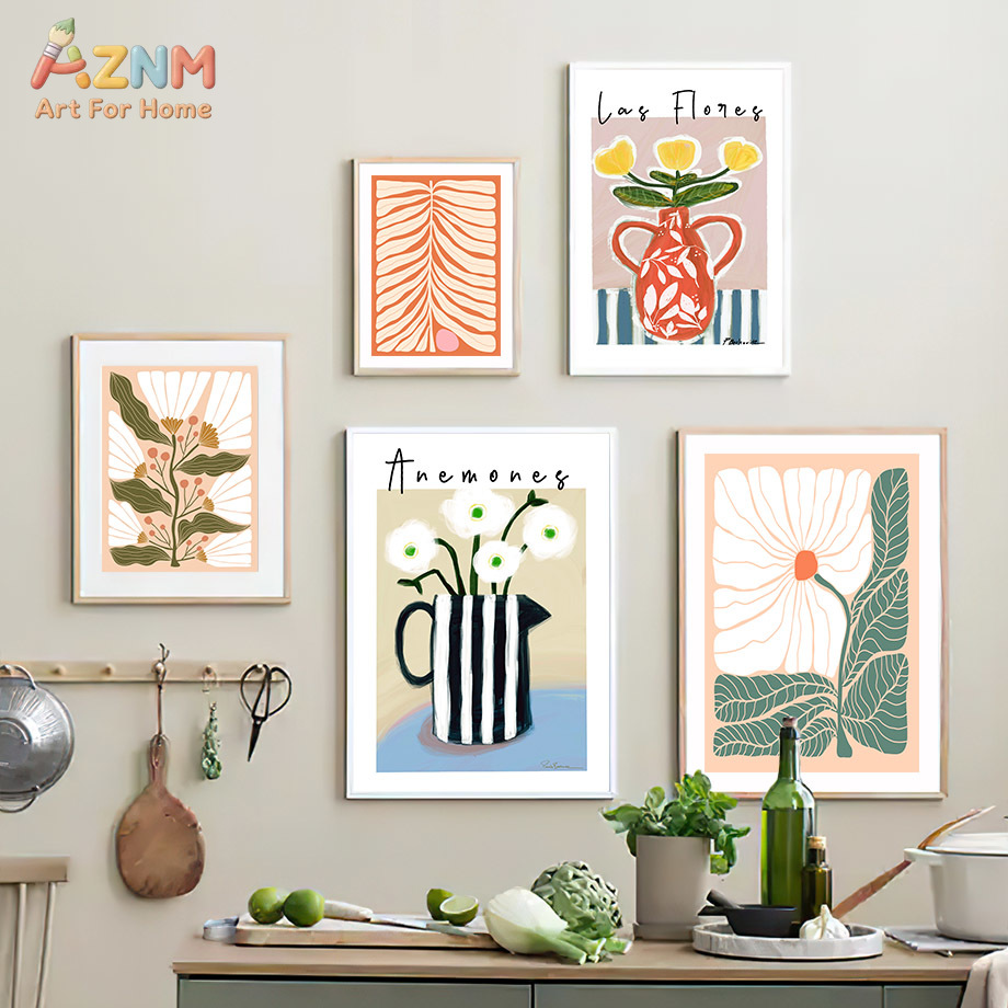 AZNM Tableau mural sur toile f - Home Decor Vase With Flowers avis et prix