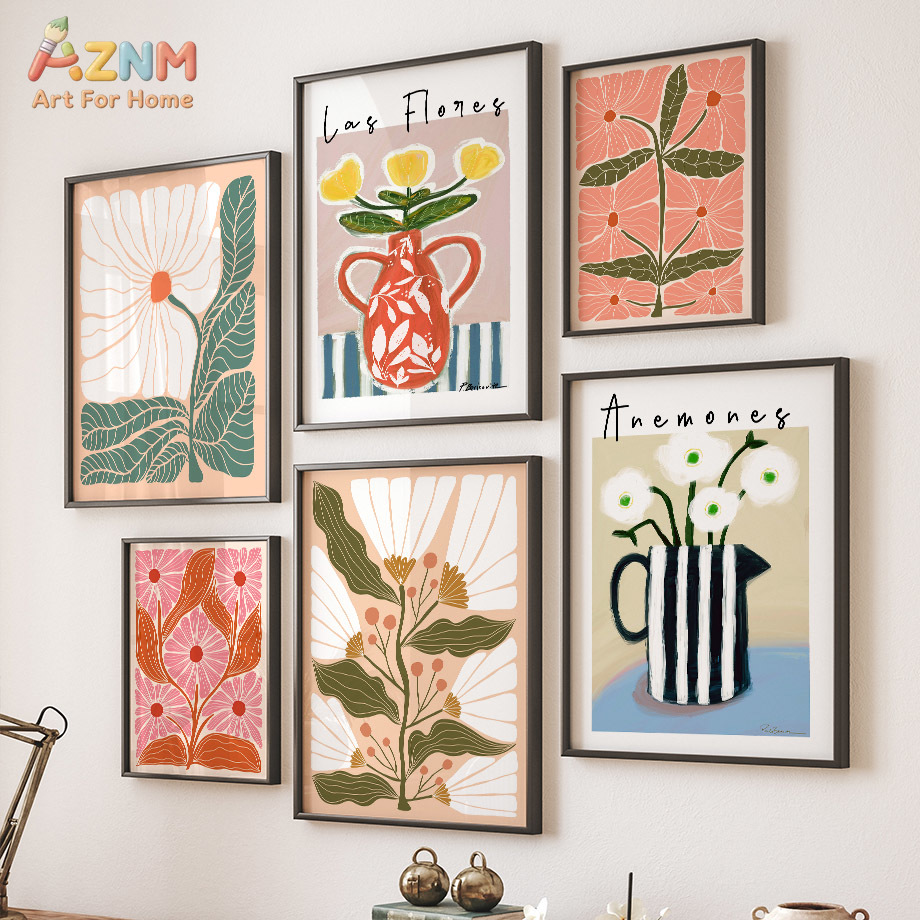 AZNM Tableau mural sur toile f - Home Decor Vase With Flowers avis et prix