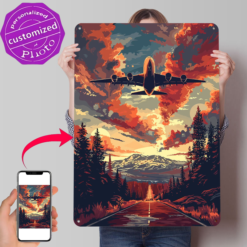 Affiche Métallique A380 Plane  - Home Decor Vector avis et prix